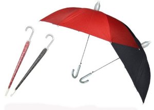 Red and Black Color Advertising Corporate Kargil Umbrella with Water Cap